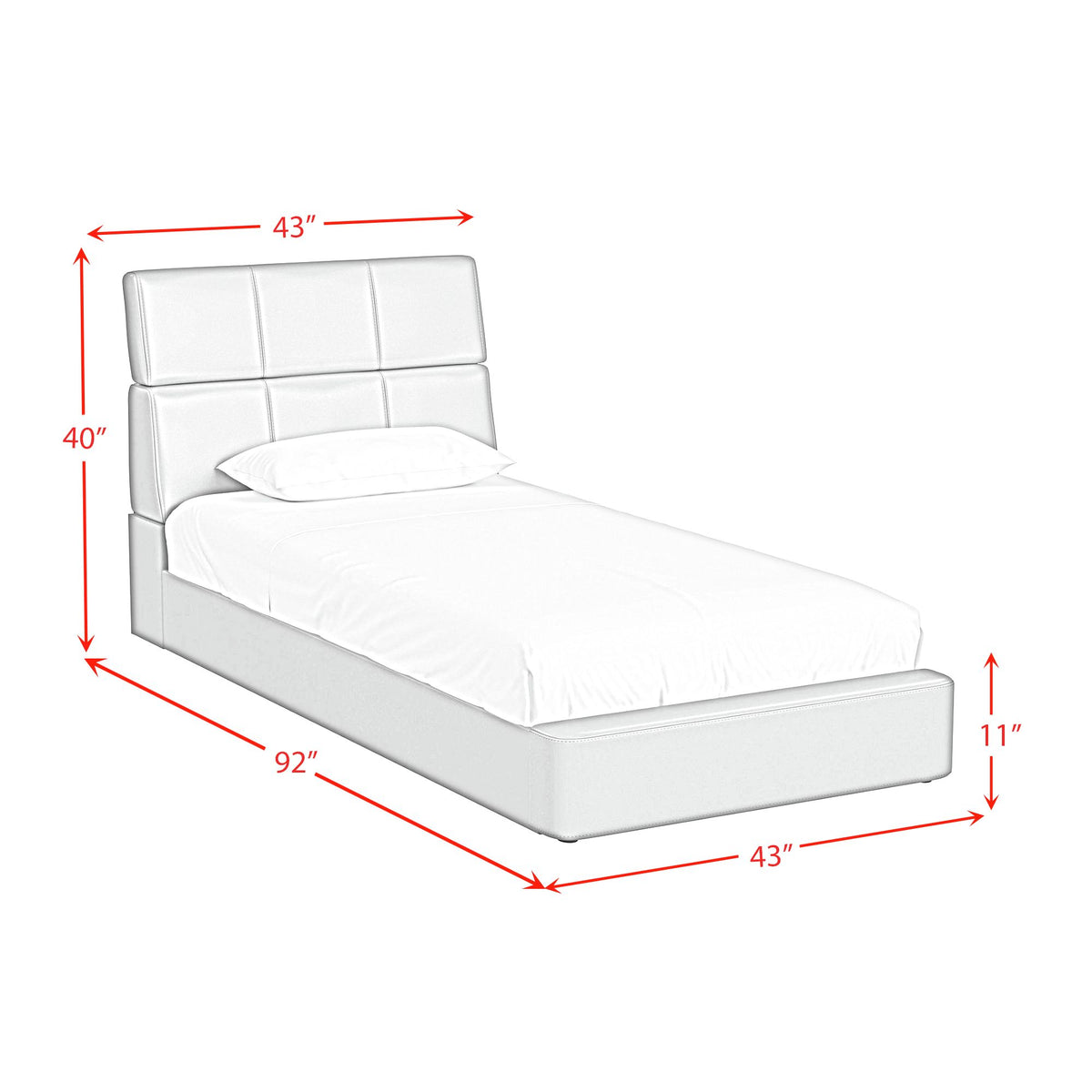 Valari Grey PU Twin Transformer Bed with Electronic Features - Ornate Home