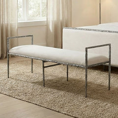 Valda Gunmetal Bench - Ornate Home