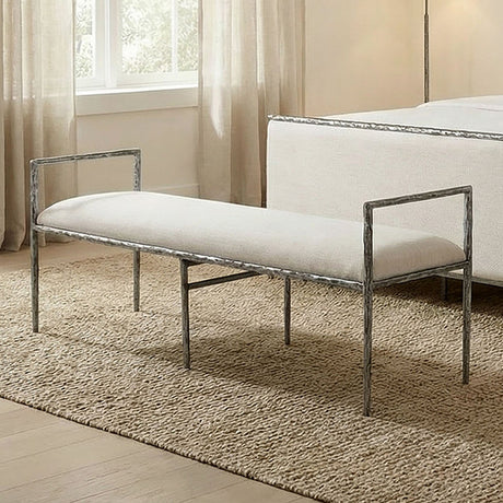 Valda Gunmetal Bench - Ornate Home