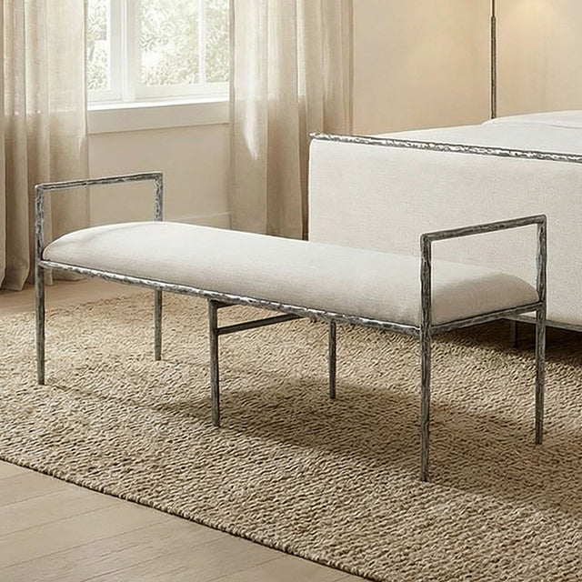 Valda Gunmetal Bench - Ornate Home