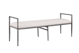 Valda Gunmetal Bench - Ornate Home