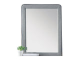 Valda Light Gray Fabric Mirror - Ornate Home