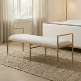 Valda Matte Gold Bench - Ornate Home