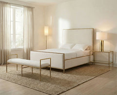 Valda Matte Gold Bench - Ornate Home