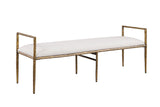 Valda Matte Gold Bench - Ornate Home