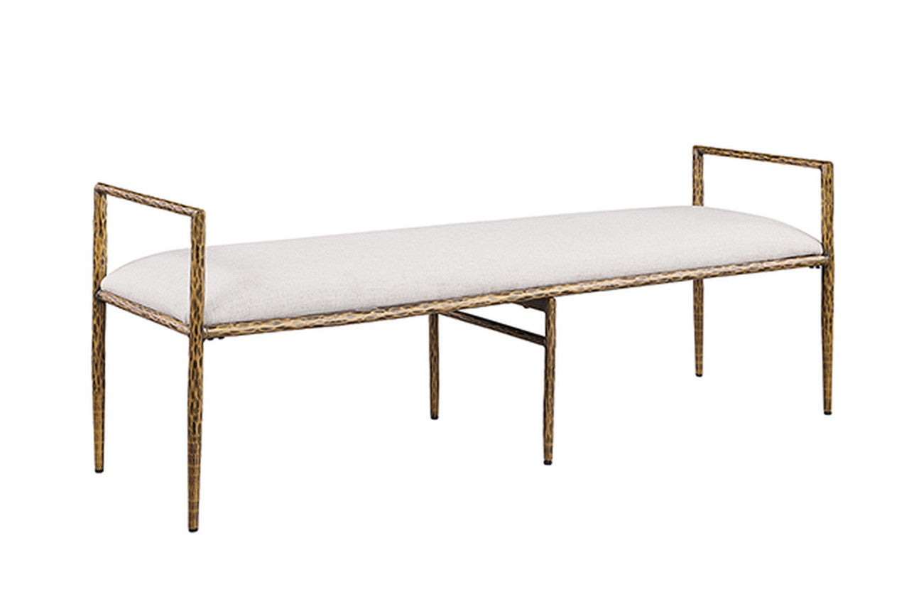 Valda Matte Gold Bench - Ornate Home