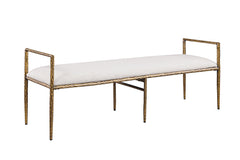 Valda Matte Gold Bench - Ornate Home