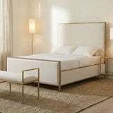 Valda Matte Gold Queen Bed - Ornate Home