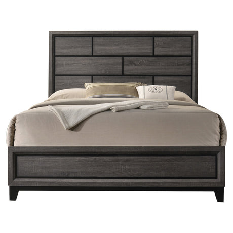 Valdemar Queen Panel Bed in Weathered Gray - Ornate Home