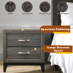 Valdemar Weathered Gray Nightstand - Ornate Home
