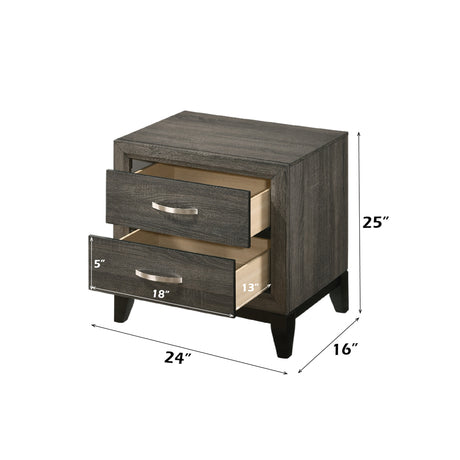 Valdemar Weathered Gray Nightstand - Ornate Home