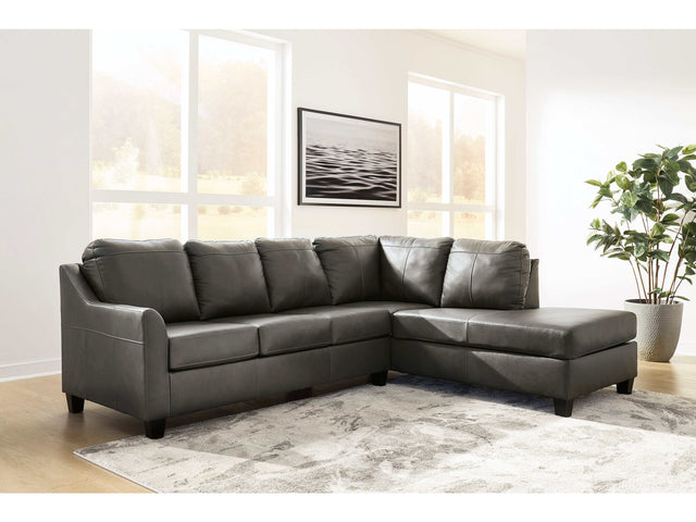 Valderno Fog 2pc Sectional Sofa w/ Chaise - Ornate Home