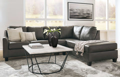 Valderno Fog 2pc Sectional Sofa w/ Chaise - Ornate Home