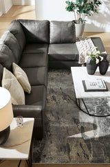 Valderno Fog 2pc Sectional Sofa w/ Chaise - Ornate Home