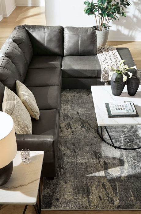 Valderno Fog 2pc Sectional Sofa w/ Chaise - Ornate Home