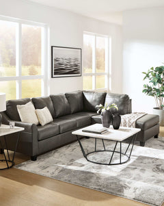 Valderno Fog 2pc Sectional Sofa w/ Chaise - Ornate Home