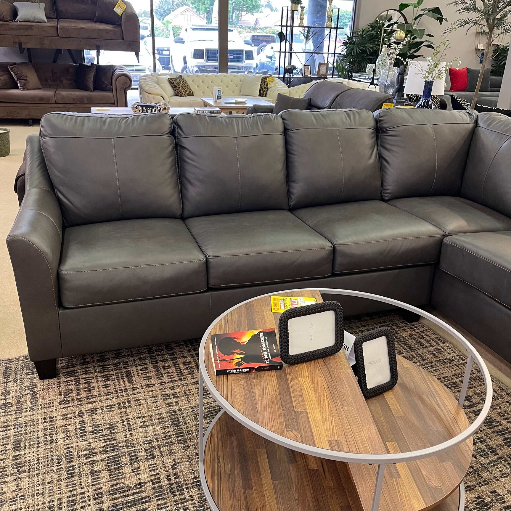 Valderno Fog 2pc Sectional Sofa w/ Chaise - Ornate Home