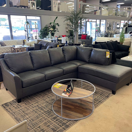 Valderno Fog 2pc Sectional Sofa w/ Chaise - Ornate Home