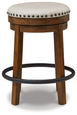 Valebeck Beige/Brown Counter Height Barstool (Set of 2) (Online Special Price) - Ornate Home