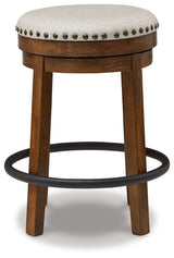 Valebeck Beige/Brown Counter Height Barstool (Set of 2) - Ornate Home