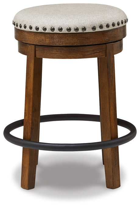 Valebeck Beige/Brown Counter Height Stool - Ornate Home