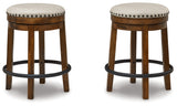 Valebeck Beige/Brown Counter Height Stool - Ornate Home