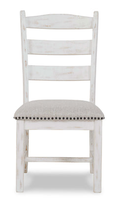 Valebeck Beige & White Dining Side Chair (Set of 2) - Ornate Home