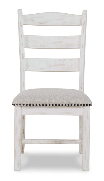 Valebeck Beige & White Dining Side Chair (Set of 2) - Ornate Home
