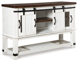 Valebeck Beige/White Dining Table and 8 Chairs with Server (Online Special Price) - Ornate Home