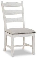Valebeck Beige/White Dining Table and 8 Chairs with Server (Online Special Price) - Ornate Home