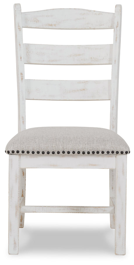 Valebeck Beige/White Dining Table and 8 Chairs with Server - Ornate Home