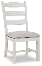 Valebeck Beige/White Dining Table and 8 Chairs with Server - Ornate Home