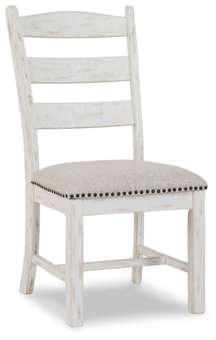 Valebeck Beige/White Dining Table and 8 Chairs with Server - Ornate Home