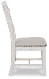 Valebeck Beige/White Dining Table and 8 Chairs with Server - Ornate Home