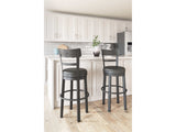 Valebeck Black Bar Height Bar Chair (Online Special Price) - Ornate Home