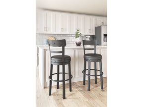 Valebeck Black Bar Height Bar Chair (Online Special Price) - Ornate Home