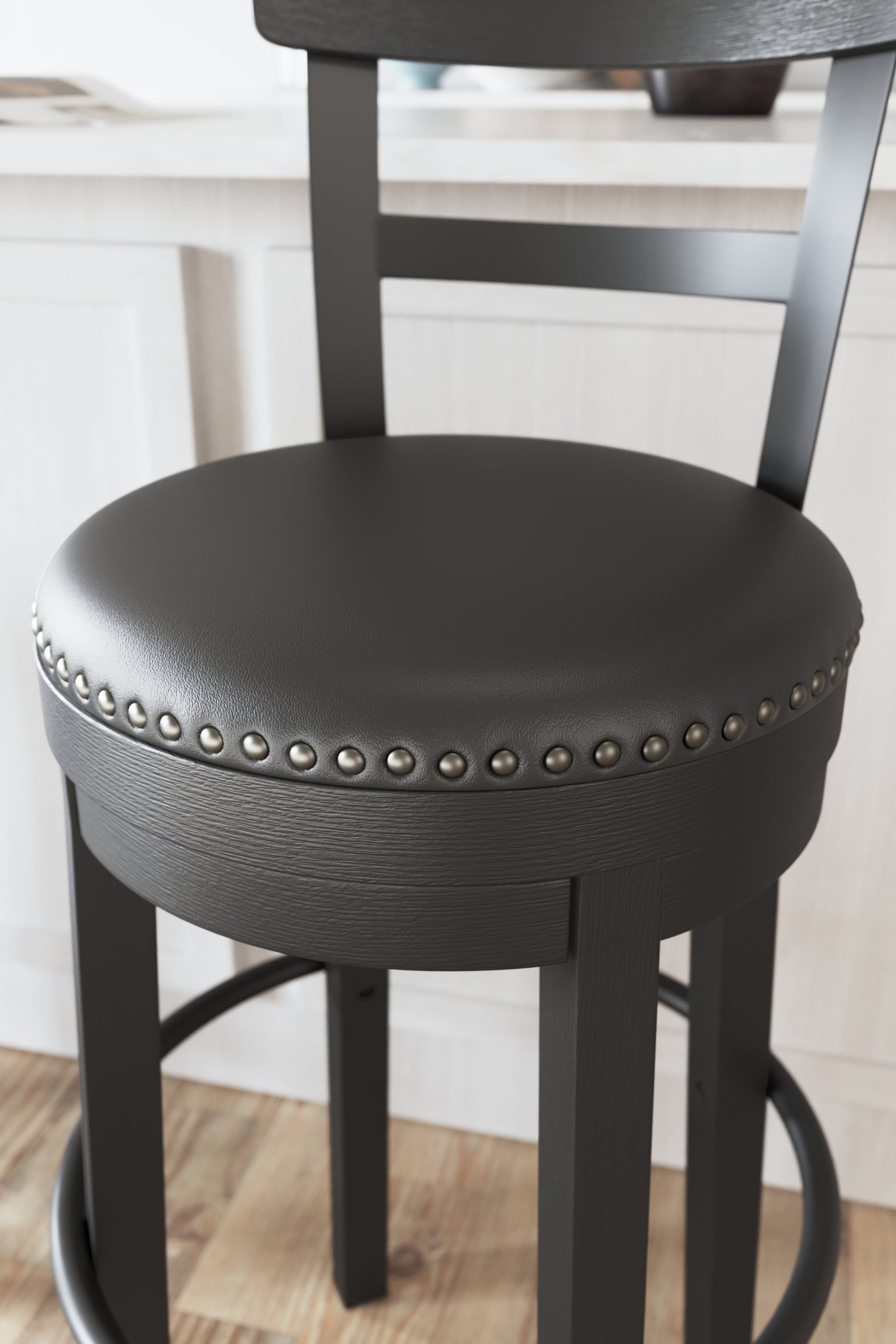 Valebeck Black Bar Height Bar Chair (Online Special Price) - Ornate Home