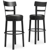 Valebeck Black Bar Height Bar Chair (Online Special Price) - Ornate Home