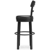 Valebeck Black Bar Height Bar Chair (Online Special Price) - Ornate Home