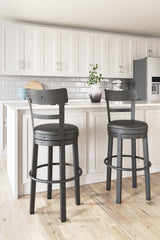 Valebeck Black Bar Height Bar Chair (Online Special Price) - Ornate Home
