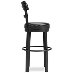 Valebeck Black Bar Height Bar Chair - Ornate Home