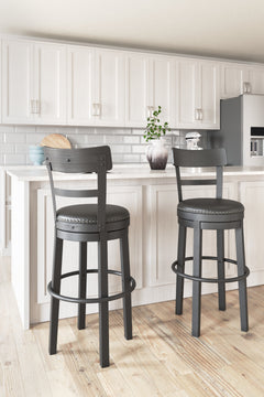 Valebeck Black Bar Height Bar Chair - Ornate Home