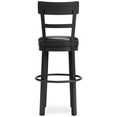 Valebeck Black Bar Height Bar Chair - Ornate Home