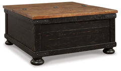 Valebeck Black/Brown Coffee Table and 2 Chairside End Tables - Ornate Home