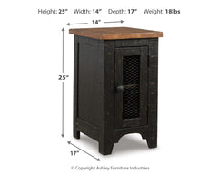 Valebeck Black/Brown Coffee Table and 2 Chairside End Tables - Ornate Home