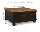 Valebeck Black/Brown Coffee Table and 2 End Tables (Online Special Price) - Ornate Home