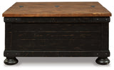 Valebeck Black/Brown Coffee Table and End Table - Ornate Home