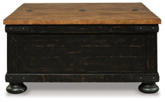 Valebeck Black/Brown Coffee Table and End Table - Ornate Home