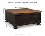 Valebeck Black/Brown Coffee Table and End Table - Ornate Home