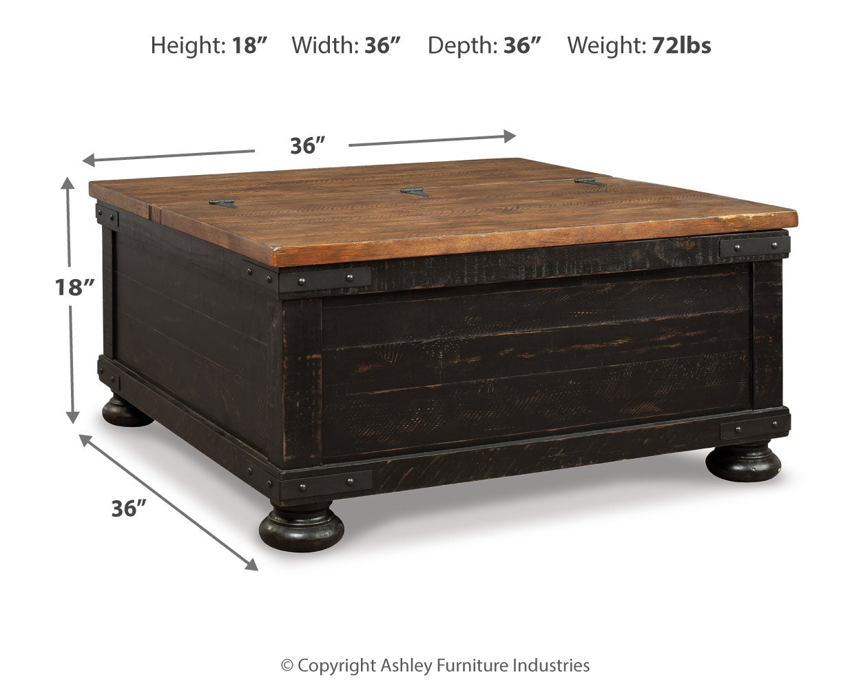 Valebeck Black/Brown Coffee Table and End Table - Ornate Home